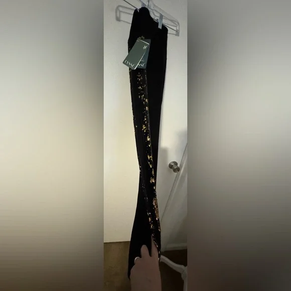 NWT Lysse leggings dressy sparkle sequins dark fairy soft stretchy double knit - Picture 4 of 10